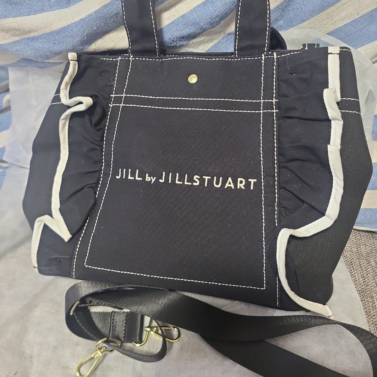 JILL by JILLSTUART ジルスチュアート 2way フリル トートバッグ JILL by JILLSTUART ジルスチュアート 2way フリル トートバッグ