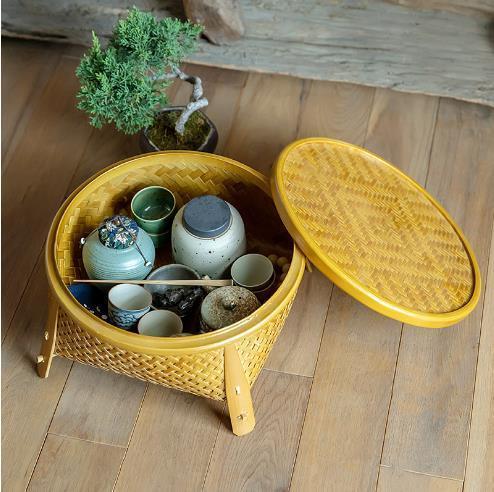  worker handmade * bamboo compilation skill . storage make bamboo skill handicraft bamboo basket only. 