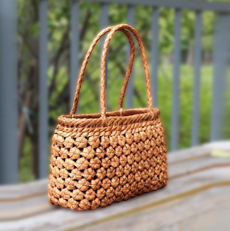  popular recommendation * hand-knitted mountain ... bag . mountain .. wistaria . basket bag basket cane basket * worker handmade superior article 