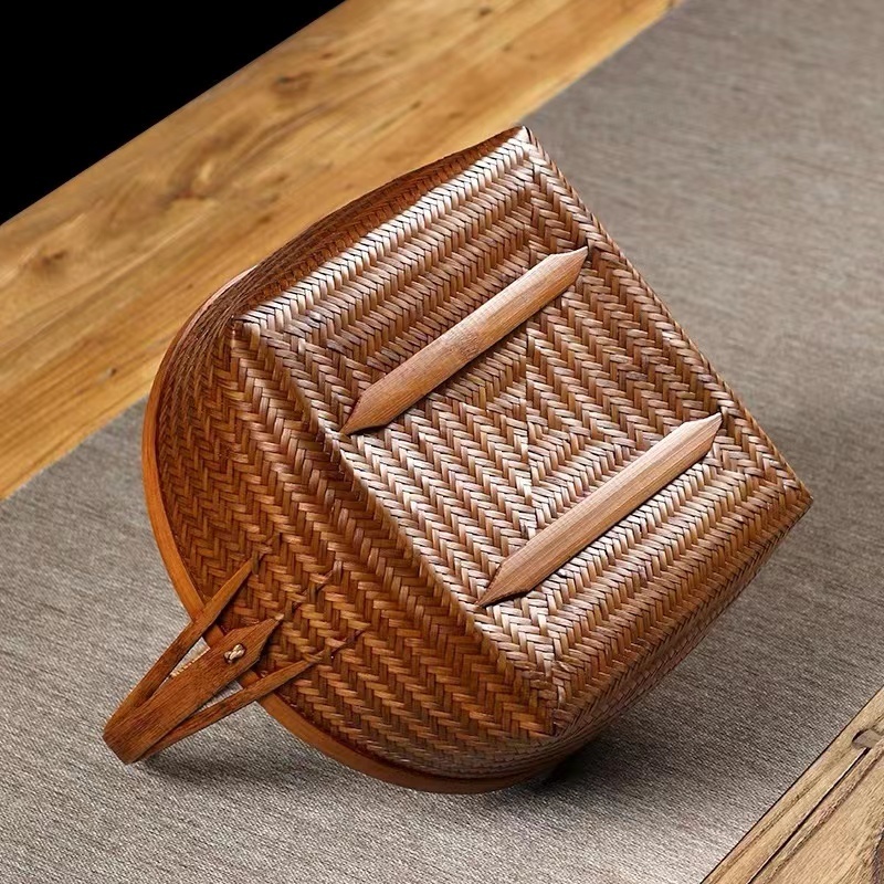  very popular * pretty new goods nature bamboo braided up basket back handmade basket natural shopping basket storage 