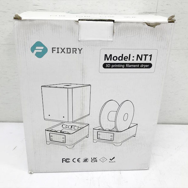 C6487YO 【アウトレット品】3D フィラメント乾燥機 FIXDRY NT1 フィラメント 乾燥ボックス 加熱 防湿 印刷未使用 業務用_画像2