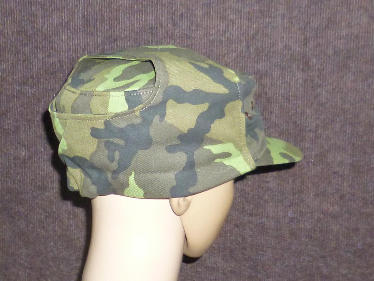 ヤフオク チェコ 軍用 グリーンカモフ 迷彩 キャップ 帽子 耳当て付き 新品 サイズ 54～55 milcap_画像3