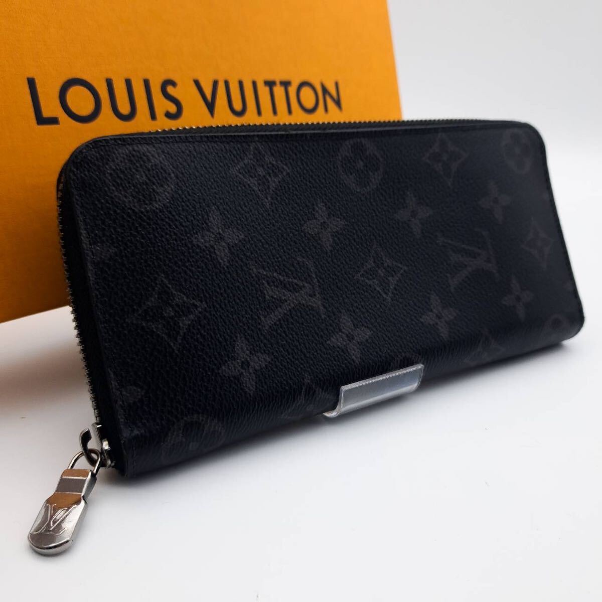 LOUIS VUITTON 箱付き現行最高級美品モノグラム エクリプスジッピー ヴェルティカル ラウンドファスナーラウンドジップルイヴィトン長財布 _画像1