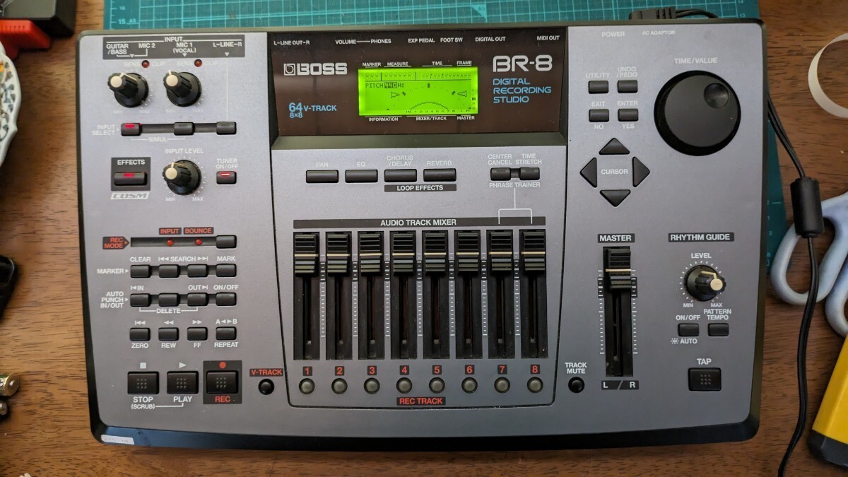 BOSS BR-8 マルチトラックレコーダー ACアダプター付き（Roland PSB-1U）中古品 Digital Recording Studio デジタルレコーディングスタジオの画像1