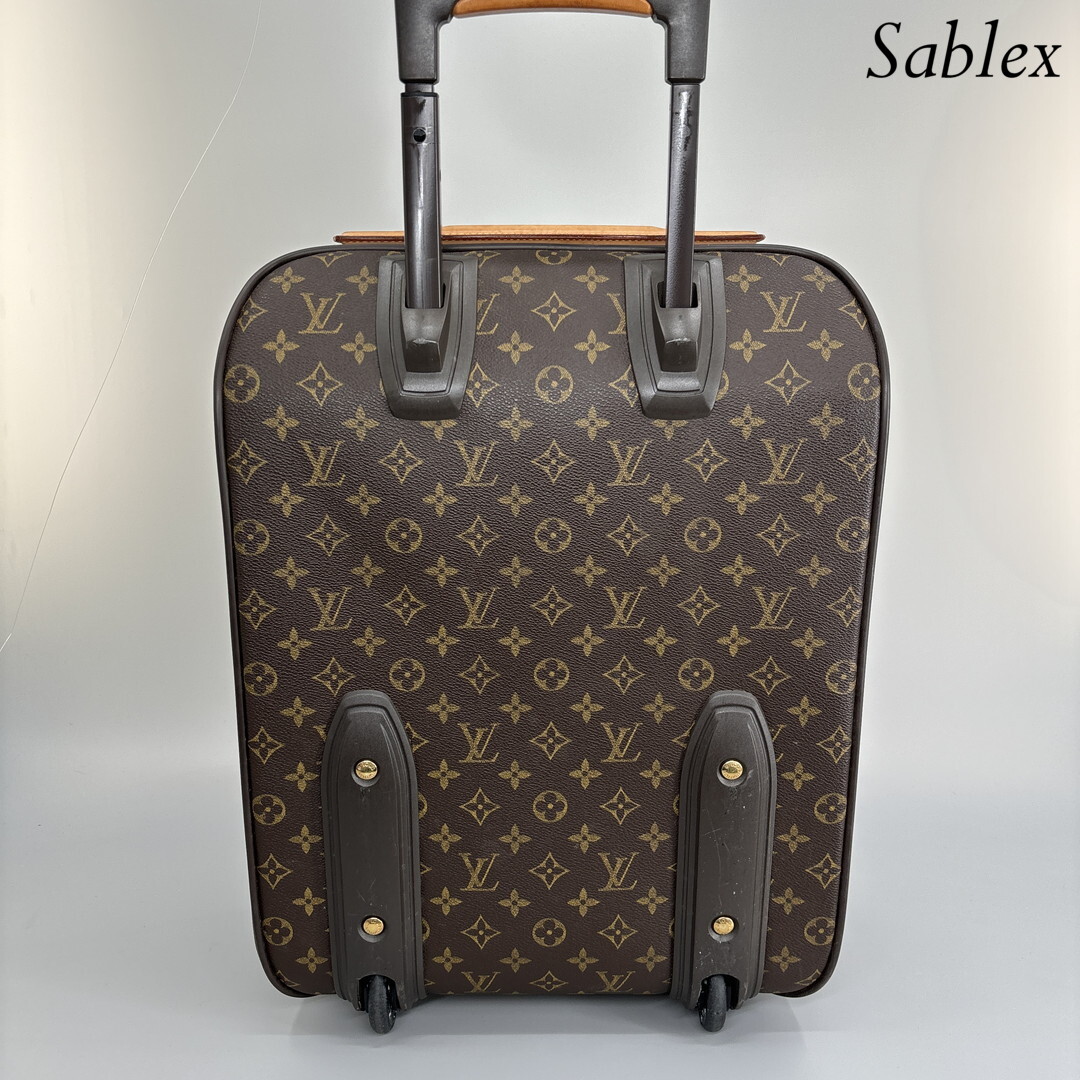 1円【超極美品】LOUIS VUITTON ルイヴィトン LV モノグラム ぺガス45 キャリーバッグ スーツケース 旅行 鞄 機内持ち込みかばん ブラウン_画像5