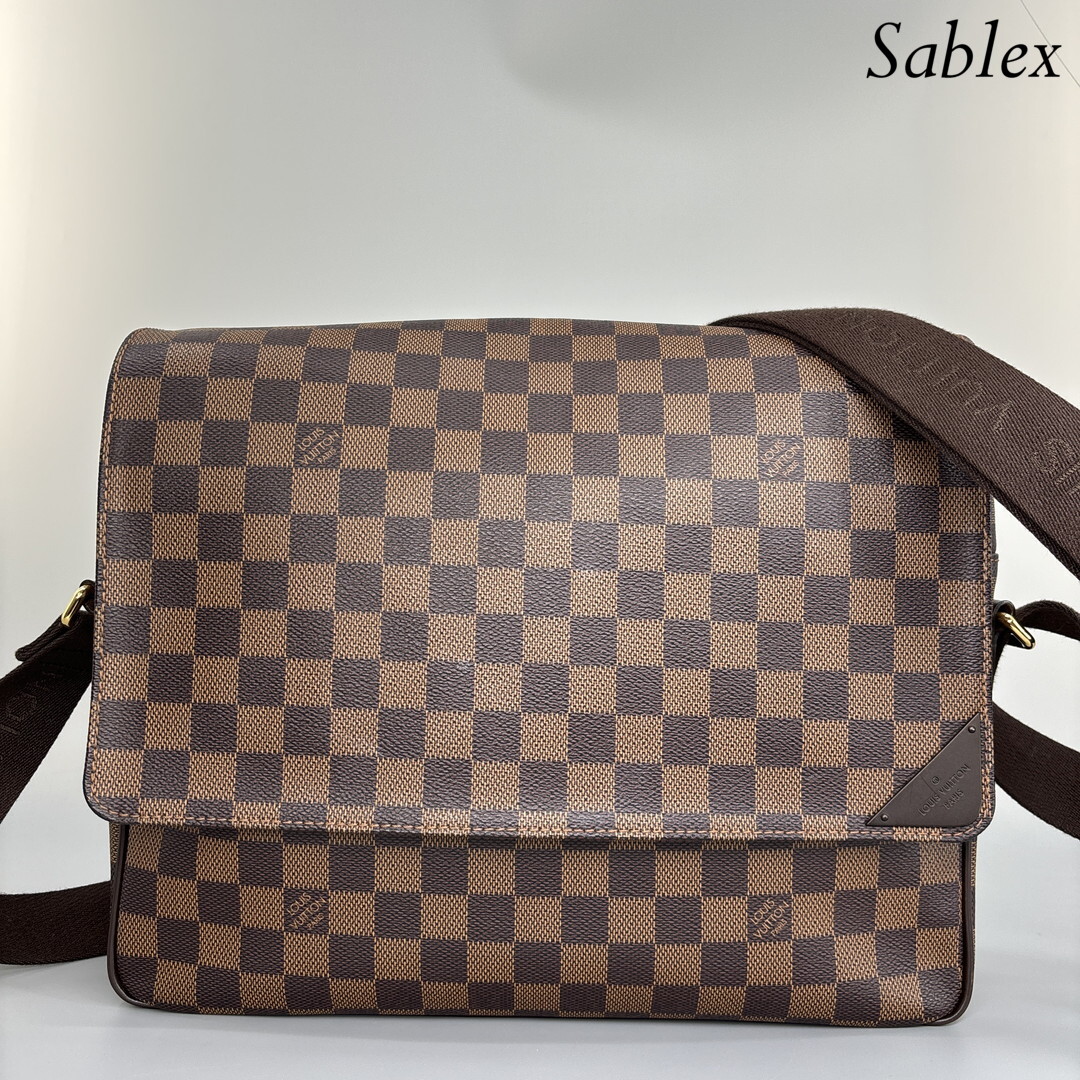 1円【未使用】 LOUIS VUITTON ルイ・ヴィトン/シェルトンMM/ダミエ/エベヌ/N41149 ショルダーバッグ レディース ブラウン バッグ_画像2