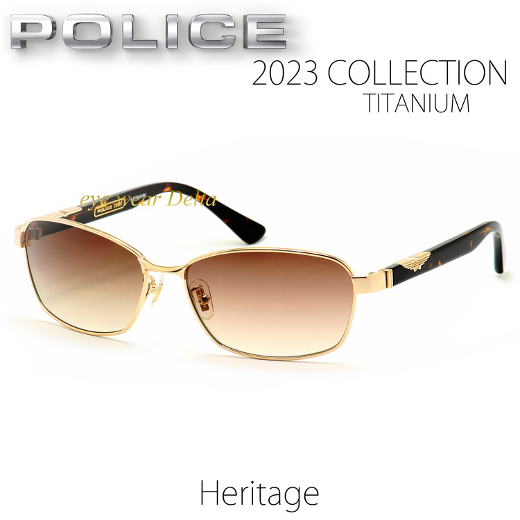 POLICE ポリス サングラス 2023年モデル SPLG36J-0300 希少カラー 国内正規代理店商品 フルリム チタンフレーム_画像1