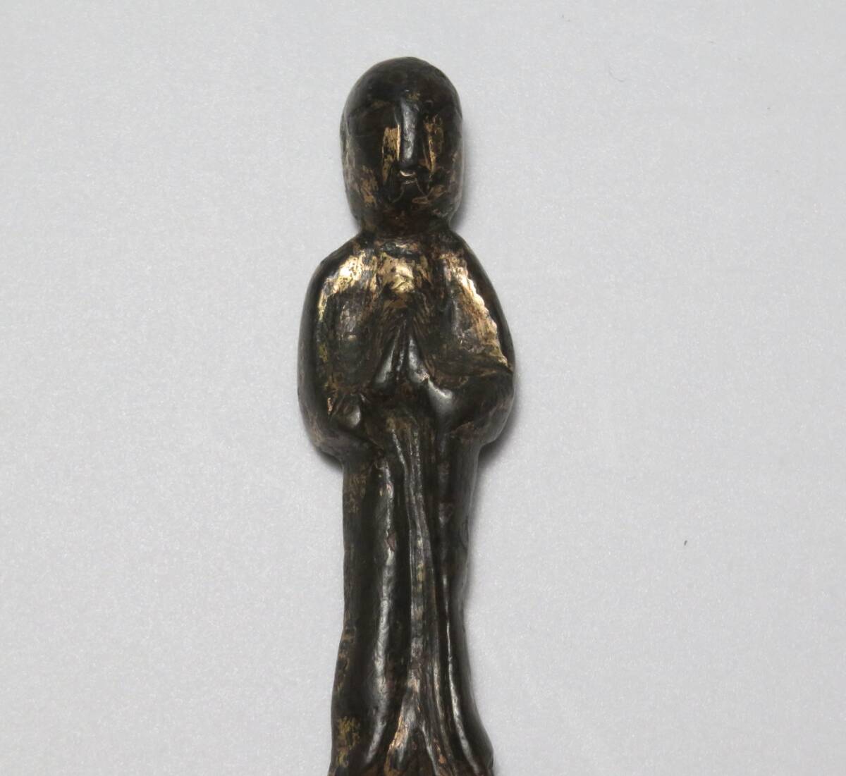 古美術 銅製 銅人物 銅嬰戲盒 童子 金剛杵老銅 時代物の画像6