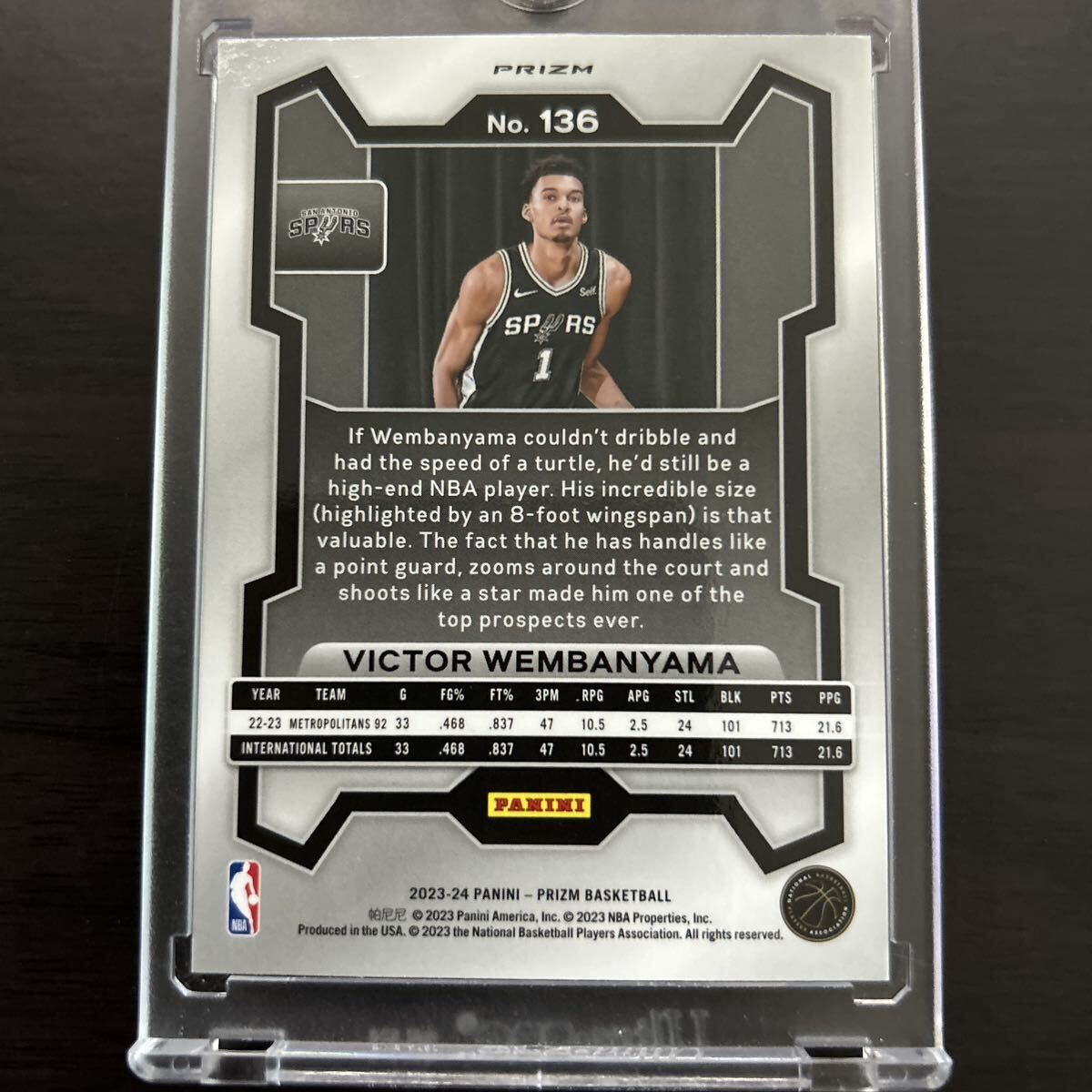 Victor Wembanyama RC 2023-24 Panini Prizm Pink Ice Prizm ビクター・ウェンバンヤマ ルーキー NBA A_画像2