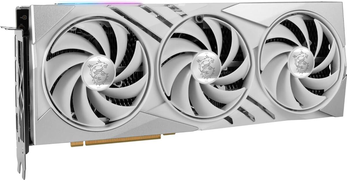 即決■MSI GeForce RTX 4070Ti SUPER 16G GAMING X SLIM WHITE PCIe4.0 3連ファン グラフィックスカード ホワイトモデル VD8727_画像1