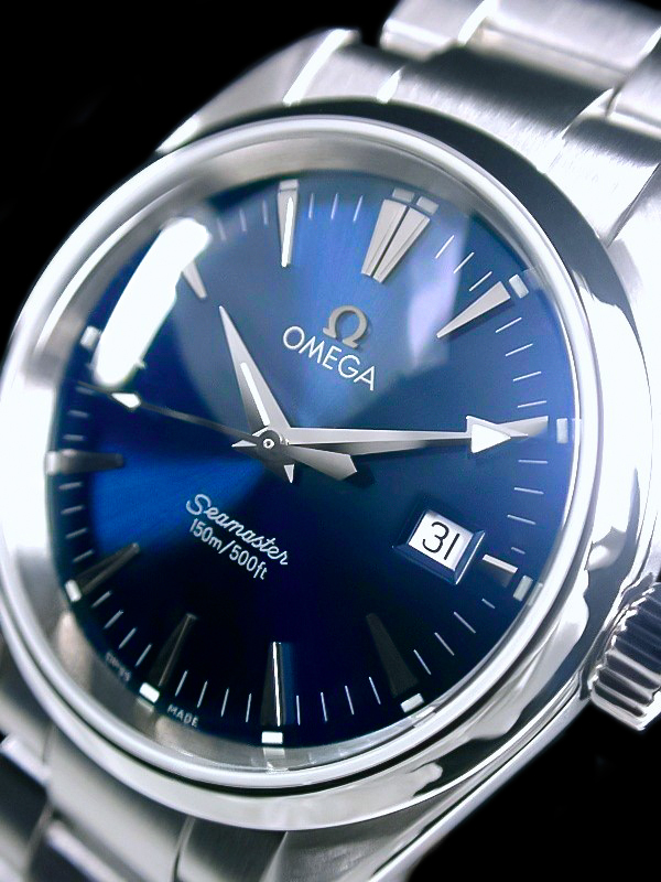 ★超美品 OMEGA Ω オメガ シーマスター アクアテラ ネイビー Cal.1538 2518.8000 綺麗！★_画像2