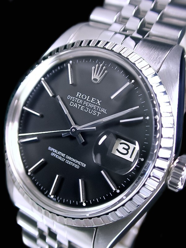 ★超美品 ROLEX ロレックス エンジンターンド ブラック Ref.1603 Cal.1570 デイトジャスト 6251Hジュビリー オイスター 綺麗★_画像5