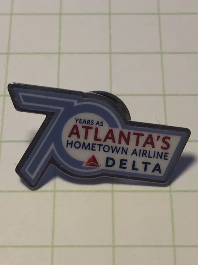 delta デルタ航空 スカイチーム アトランタベース 70周年記念 ピンバッチ ピンバッジ_画像2
