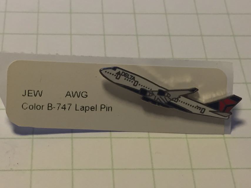  Delta Air Lines 747 jumbo pin bachi pin badge 