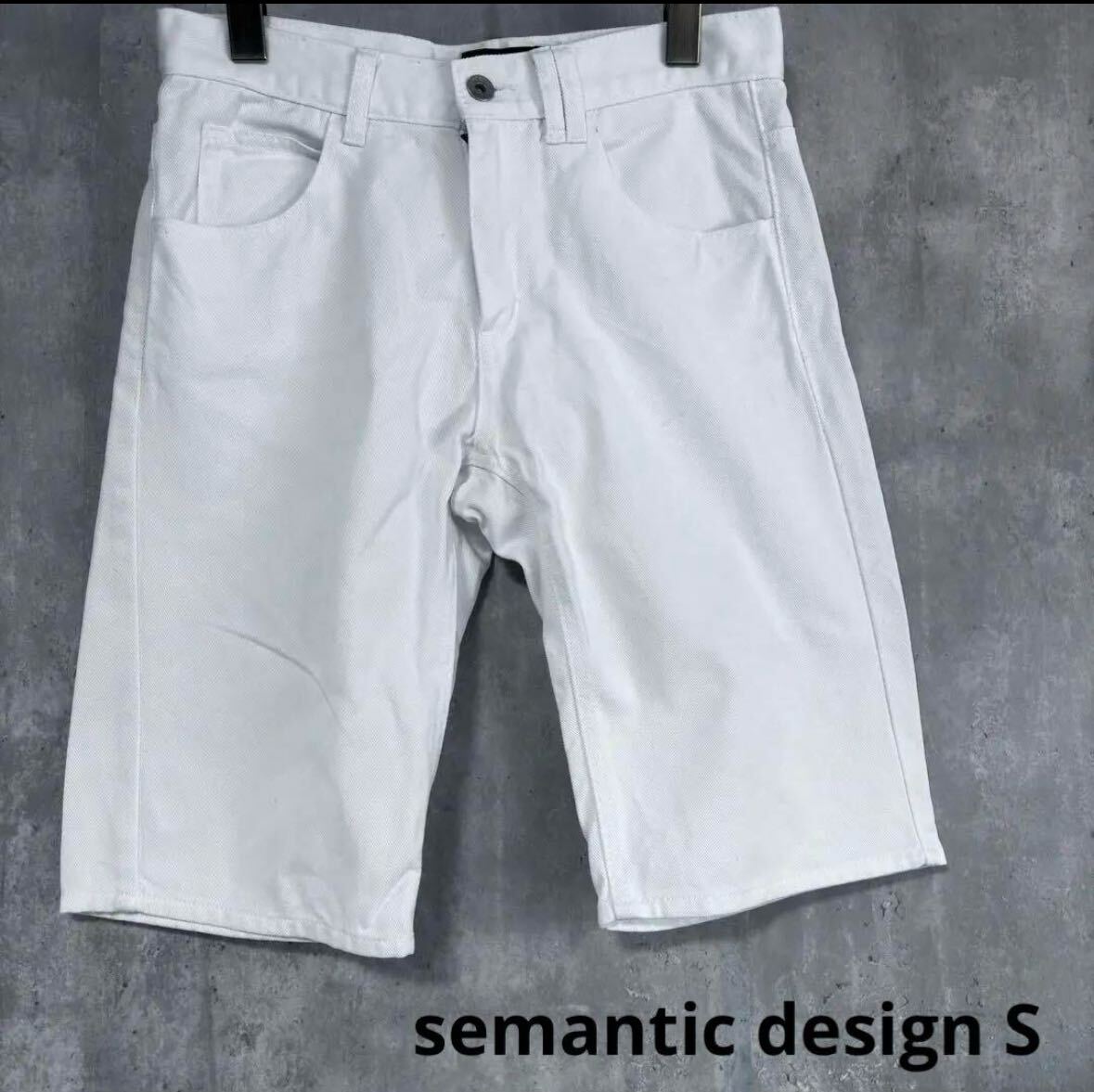 セマンティックデザイン　semantic design ハーフパンツ 白　S_画像1