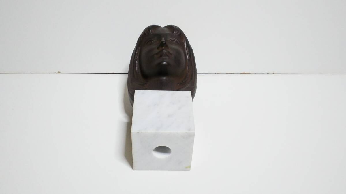  лодка . гарантия .? bronze скульптура K. голова изображение 21cm настоящее время искусство скульптура изобразительное искусство культура .. человек 2452