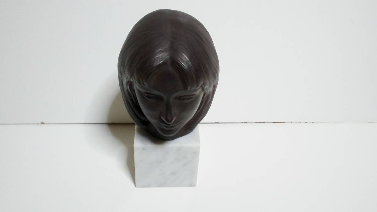  лодка . гарантия .? bronze скульптура K. голова изображение 21cm настоящее время искусство скульптура изобразительное искусство культура .. человек 2452