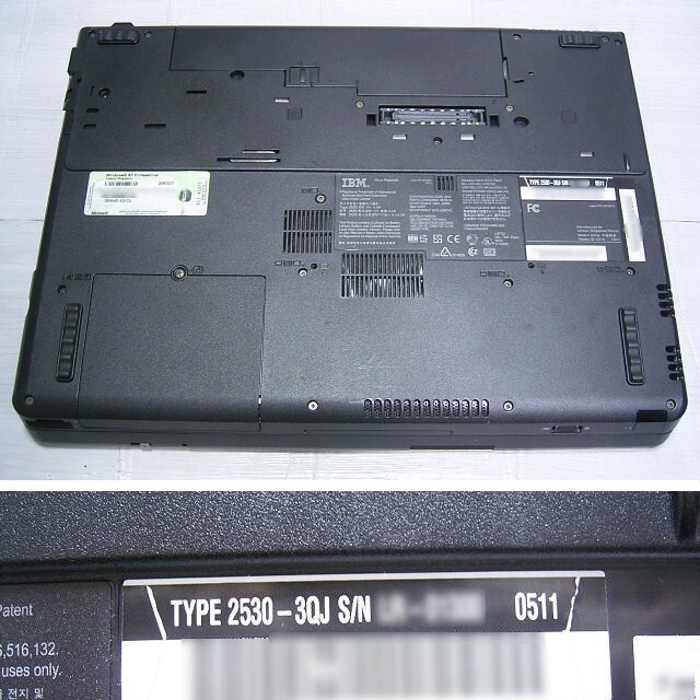ジャンク ThinkPad Z60m 天板チタン 15インチWSXGA＋_画像9