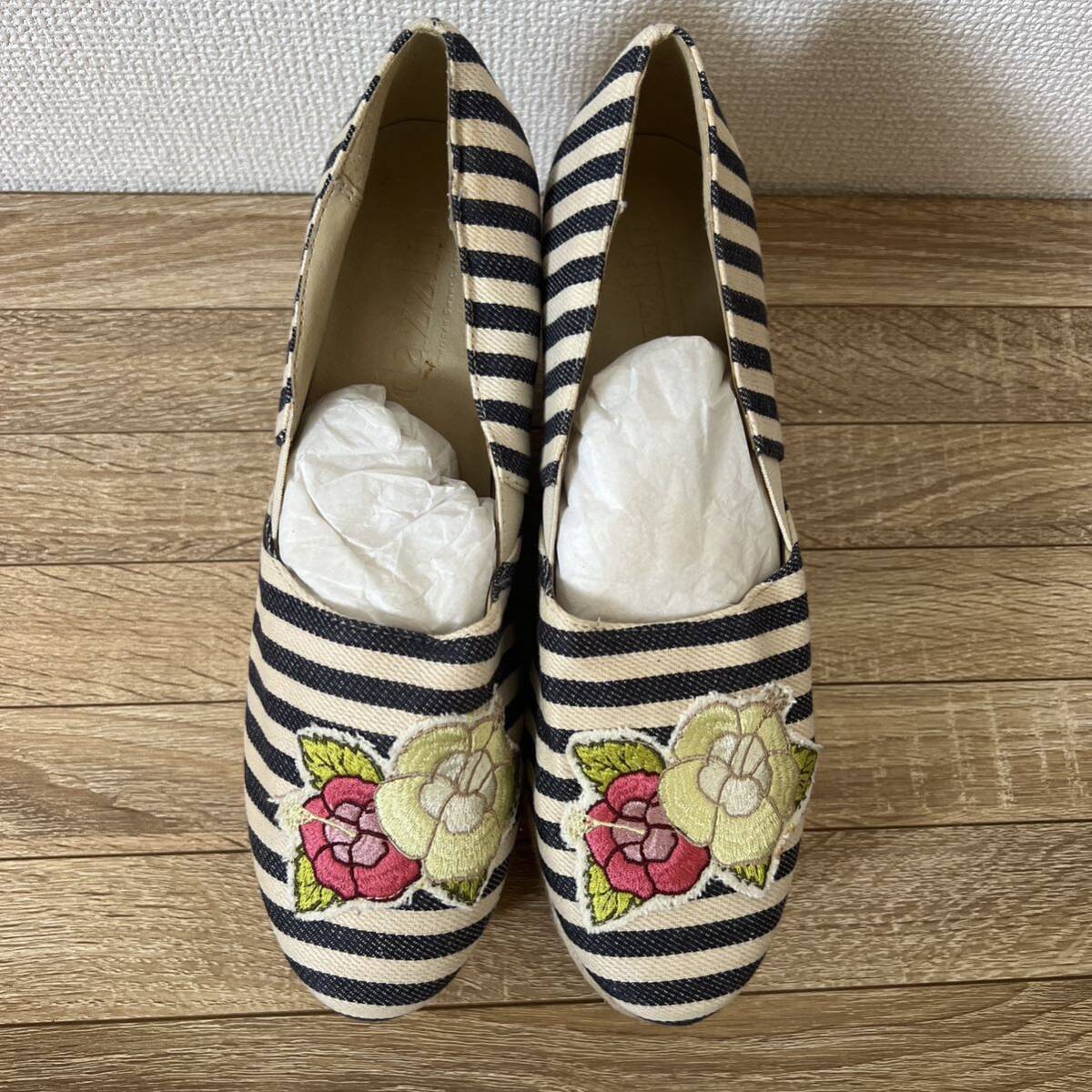 定価¥12800●新品●dazzlin エスパドリーユ 厚底　ストライプ L_画像4