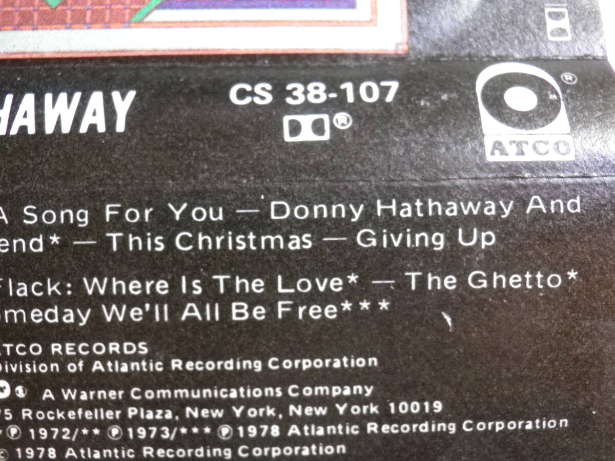 ◆カセット◆ダニーハサウェイ THE BEST OF DONNY HATHAWAY 輸入版 中古カセットテープ多数出品中！の画像9