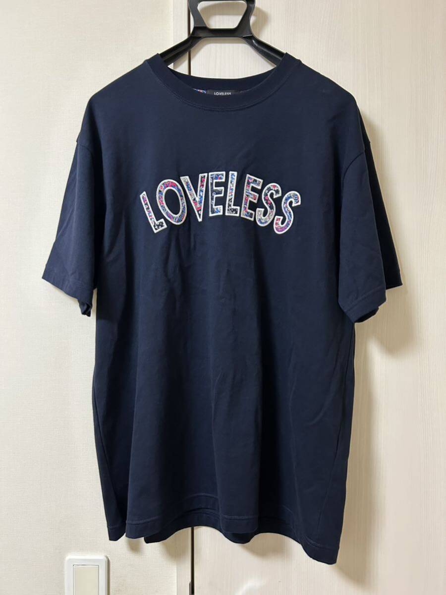 【新品未使用】 LOVELESS メンズ Tシャツ ネイビー Lサイズ ラブレス 半袖Tシャツ 【送料無料】 _画像1