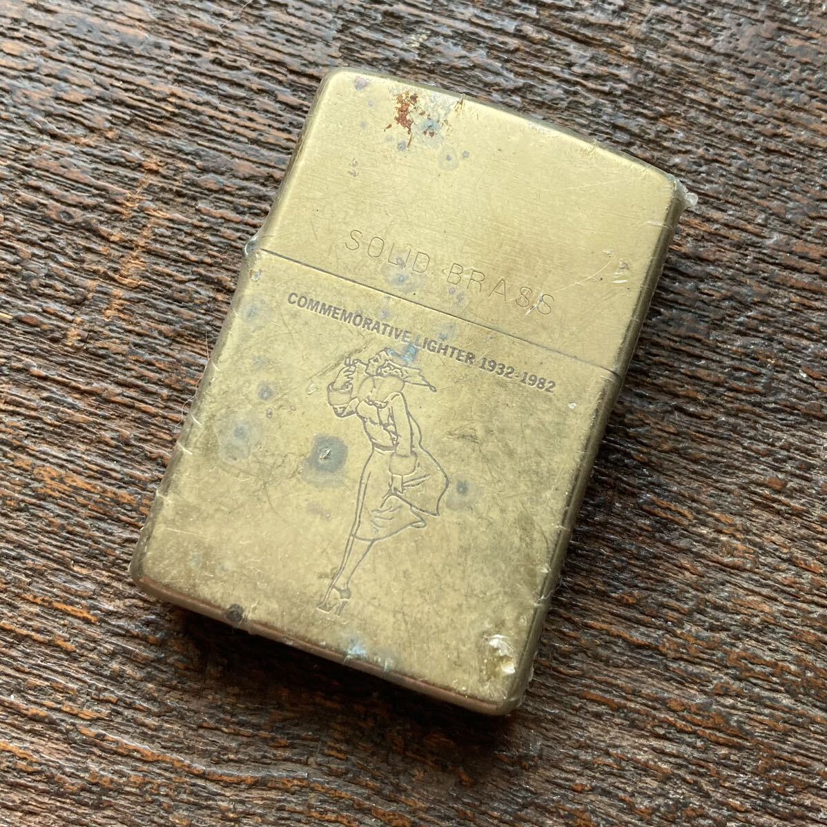 ZIPPO ジッポー SOLID BRASS ウィンディ 未使用 長期保管品_画像1