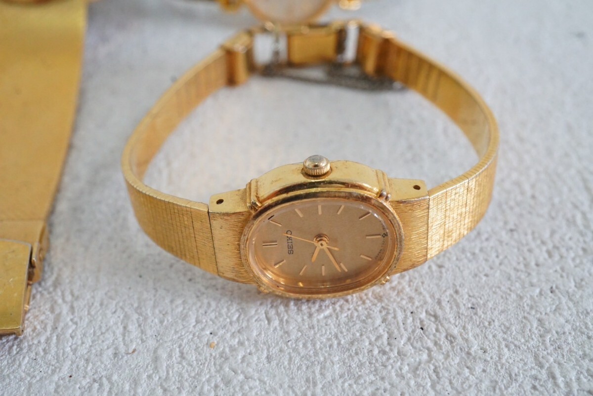 F642 全てSEIKO/セイコー ゴールドカラー 腕時計 6点セット アクセサリー メンズ レディース 大量 まとめて おまとめ まとめ売り 不動品の画像6
