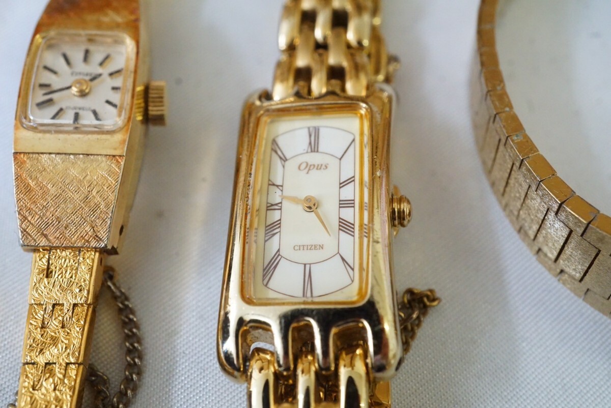 F669 全てCITIZEN/シチズン ゴールドカラー 腕時計 アクセサリー レディース 大量 セット まとめて おまとめ まとめ売り 不動品の画像7