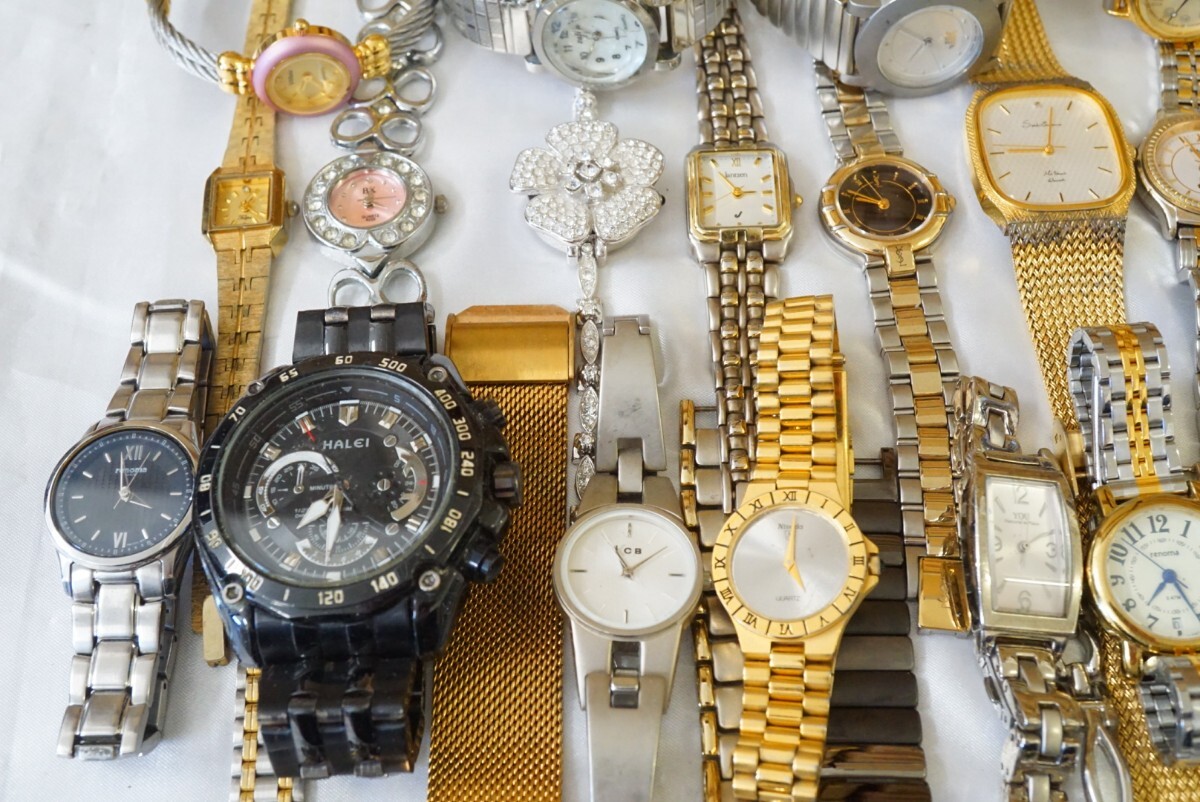 F780 large amount wristwatch 50 point set Vintage accessory men's lady's together . summarize set sale quartz immovable goods 