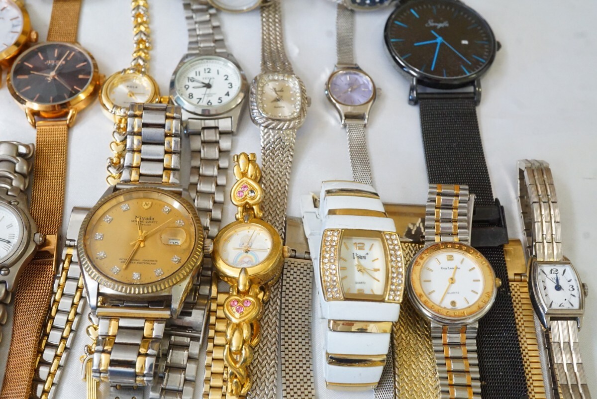 F779 large amount wristwatch 50 point set Vintage accessory men's lady's together . summarize set sale quartz immovable goods 