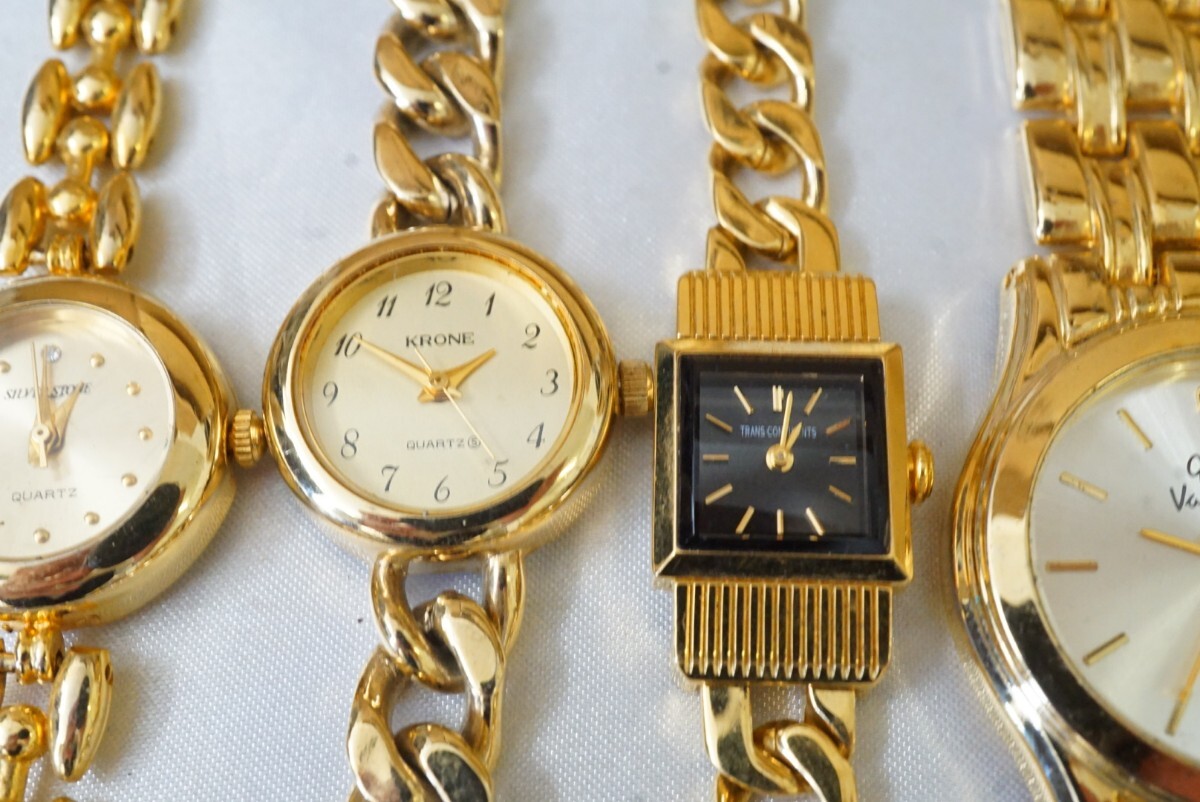 F971 ALBAなど ゴールドカラー 腕時計 10点セット メンズ レディース アクセサリー クォーツ 大量 まとめて おまとめ まとめ売り 不動品_画像4