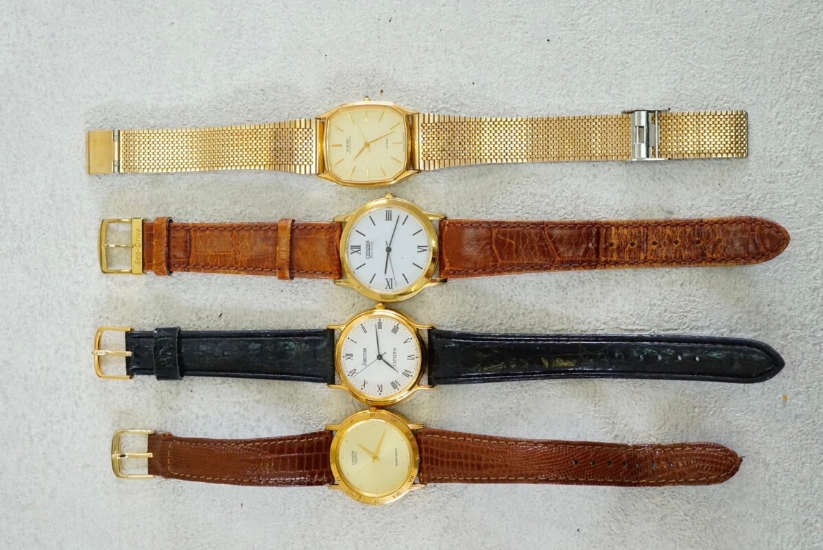 F1168 全てCITIZEN/シチズン ゴールドカラー メンズ 腕時計 アクセサリー 大量 セット まとめて おまとめ まとめ売り 不動品_画像6
