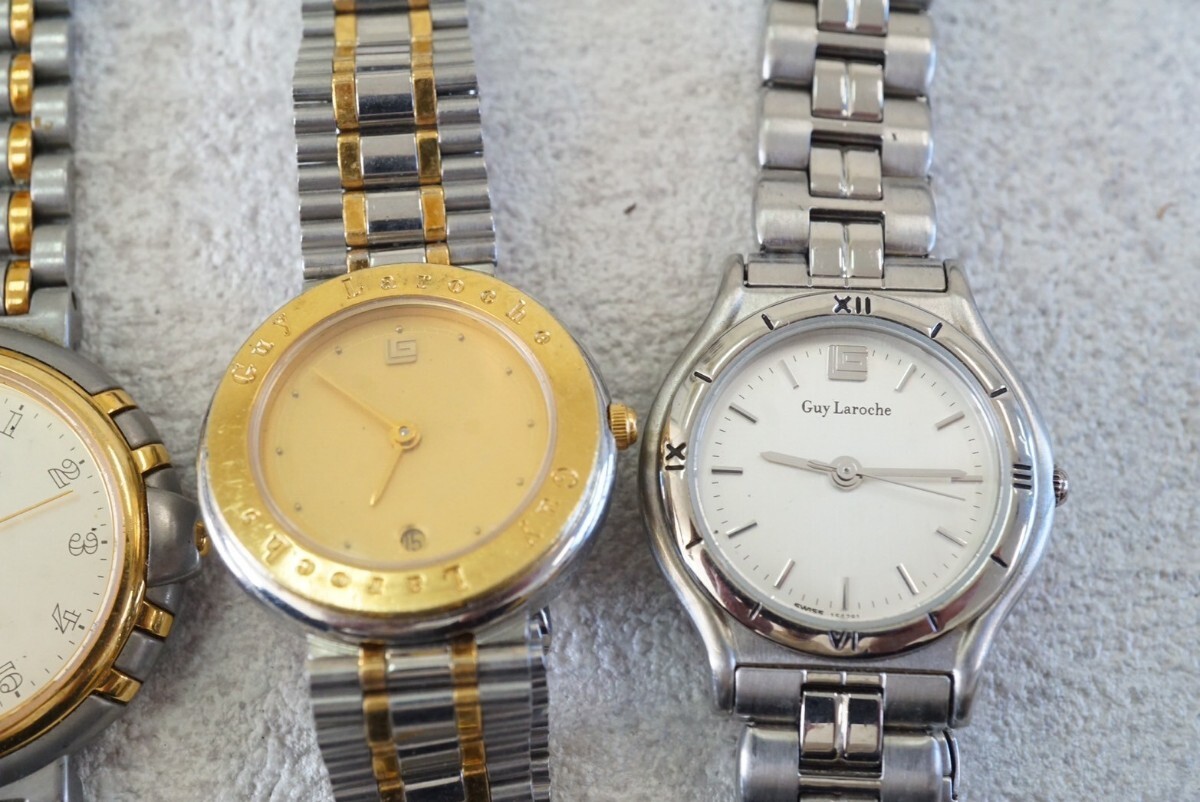 F1358 Guy Laroche/gi*la Rossi . brand wristwatch 6 point quartz accessory lady's large amount together . summarize set sale immovable goods 