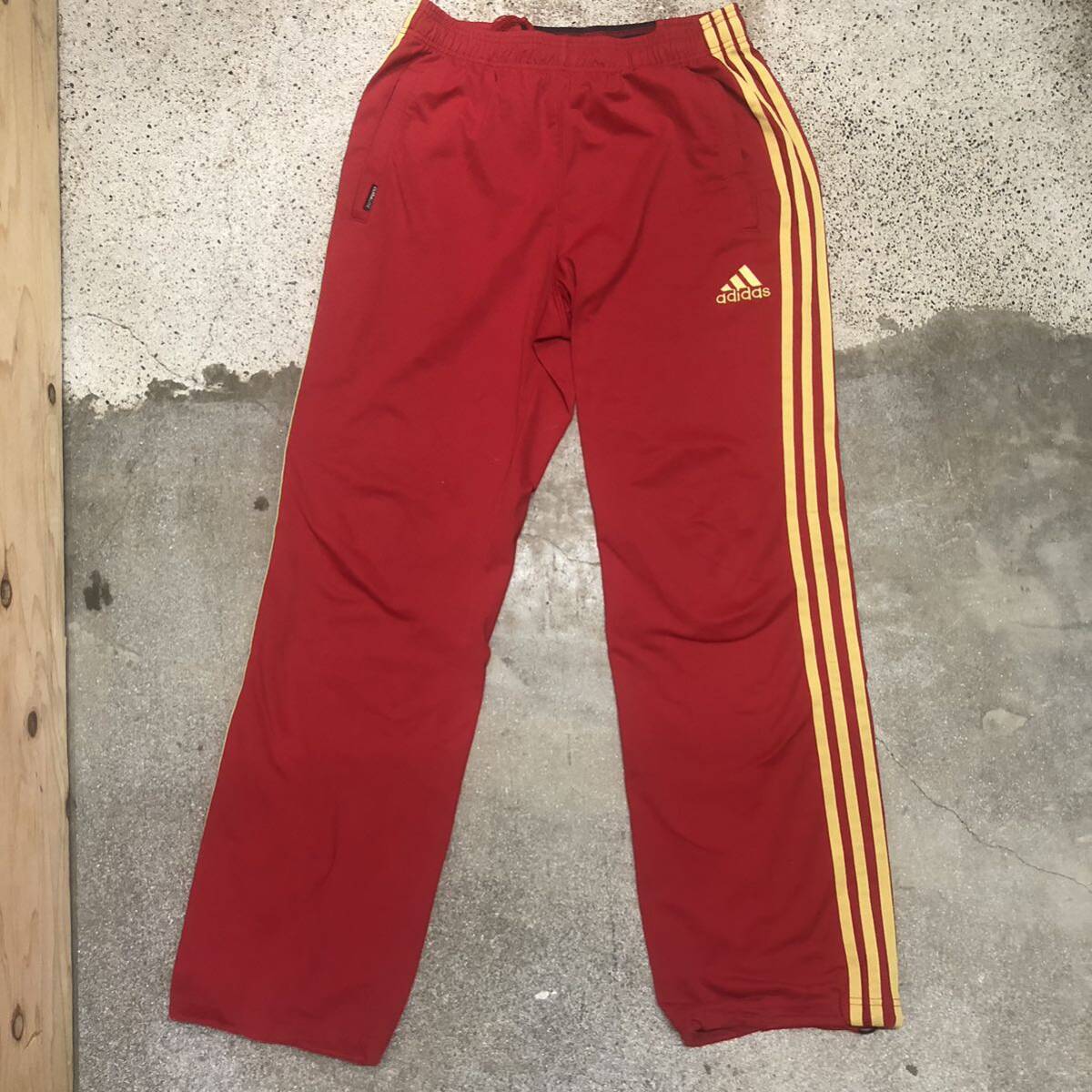 adidas CLIMALITE セットアップ ジャージ 上下セット レッド/ブラック size M アディダス_画像4