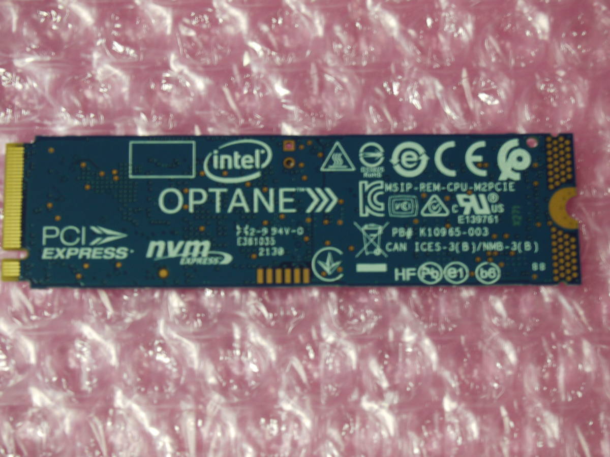 ☆未使用☆ インテル Optane Memory H10 32GB Optane / 1024GB HBRPEKNX0203AL NVMe SSDの画像2