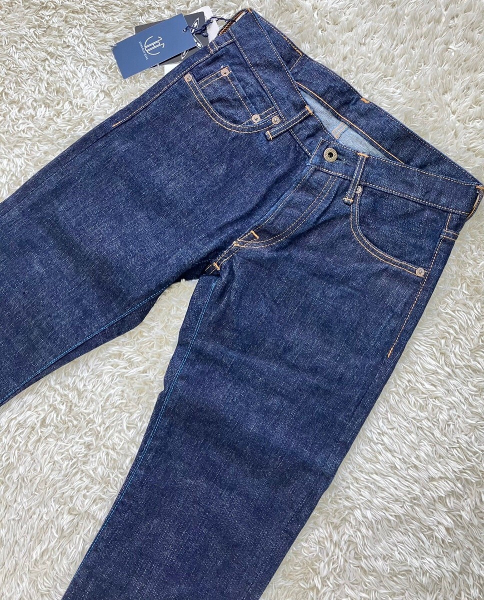 【未使用★】W29 JAPAN BLUE JEANS 14.8oz セルビッチテーパードデニムパンツ/赤耳◆定価14,080円☆ジャパンブルージーンズ (5)_画像3