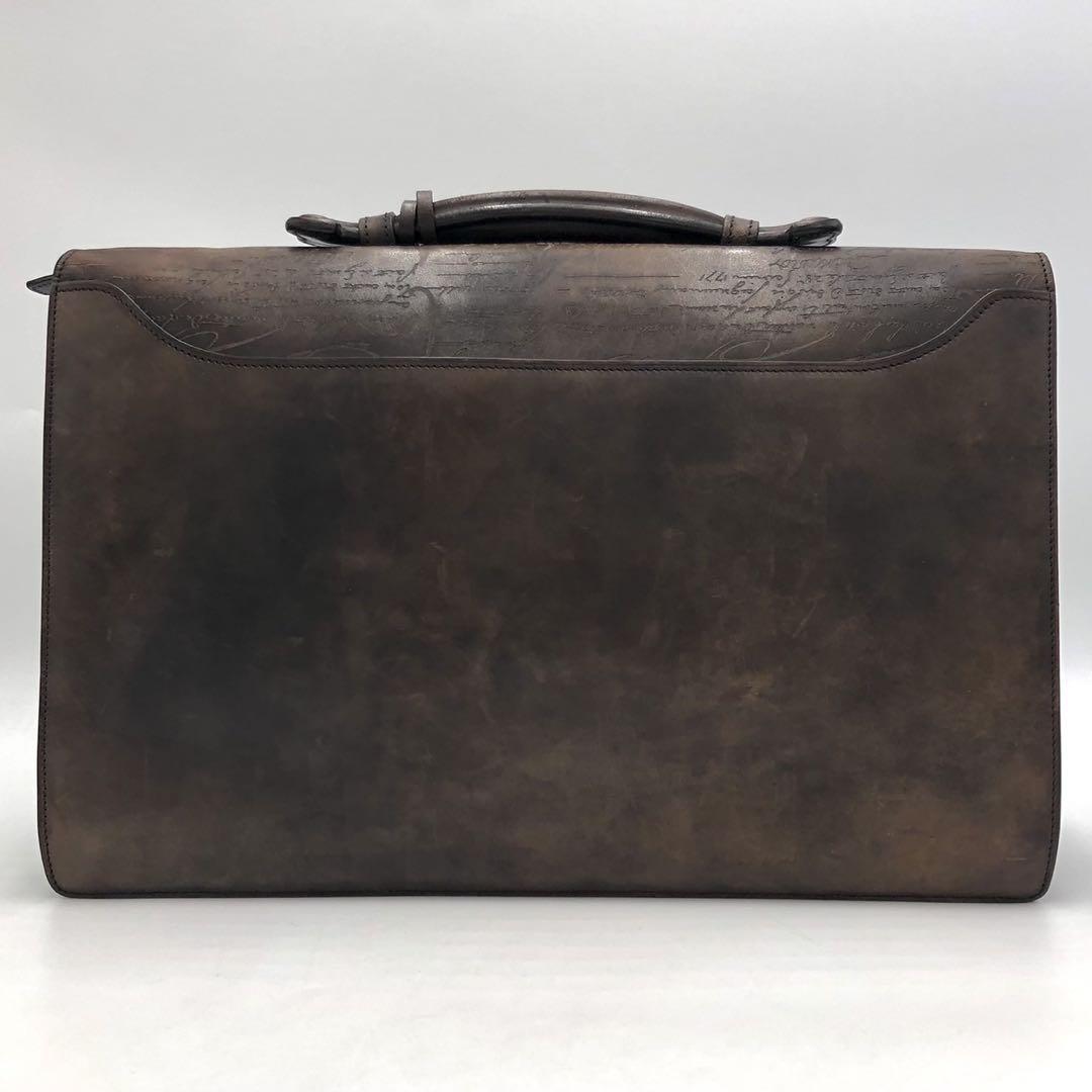 [ beautiful goods ]Berluti Berluti Grand *eklitowa-ruvenechi Anne leather kali graph .- original leather business bag briefcase 