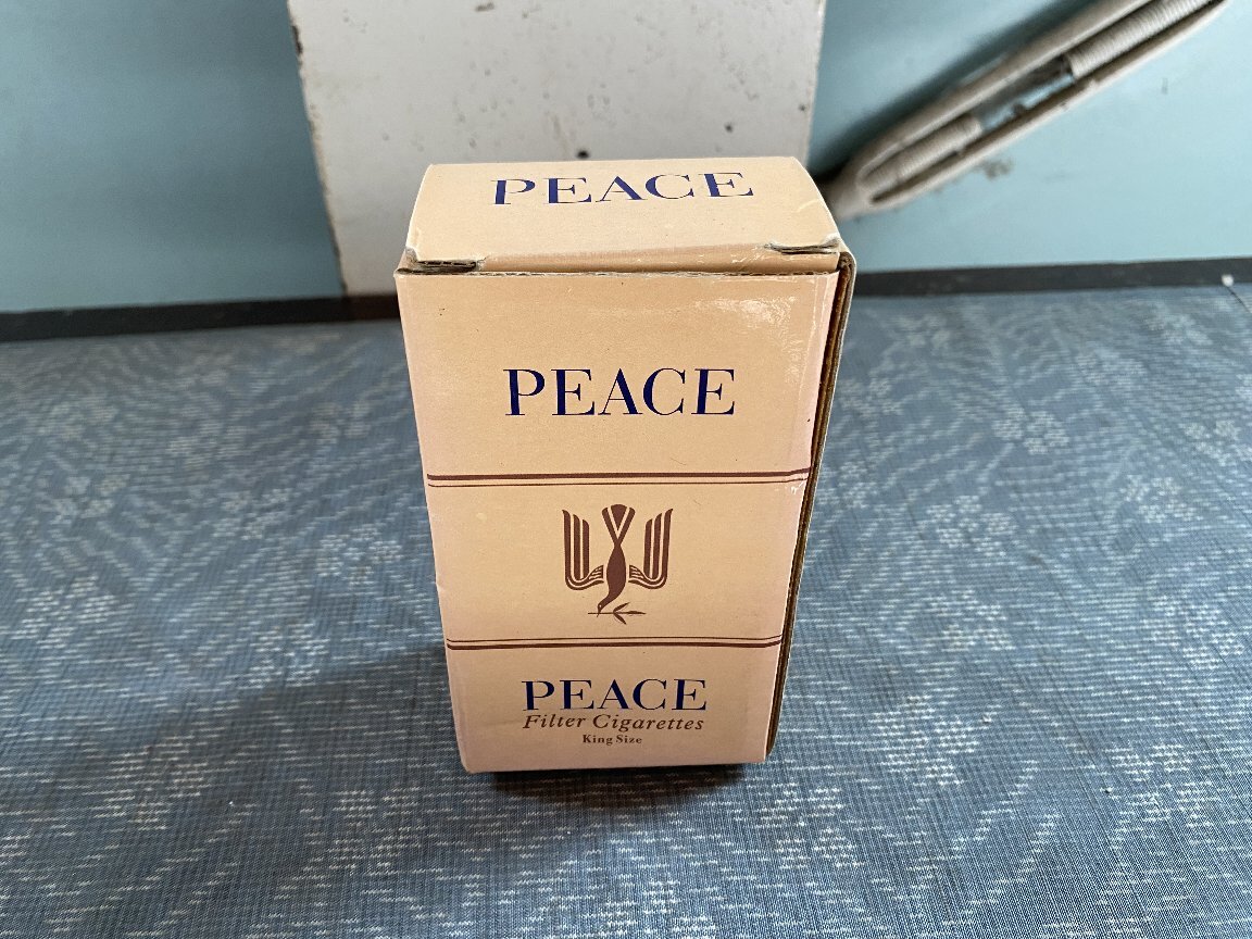 未使用品！煙草ピース　タバコPeace　陶器製　たばこ型　灰皿　ノベルティ▼昭和レトロ_画像3