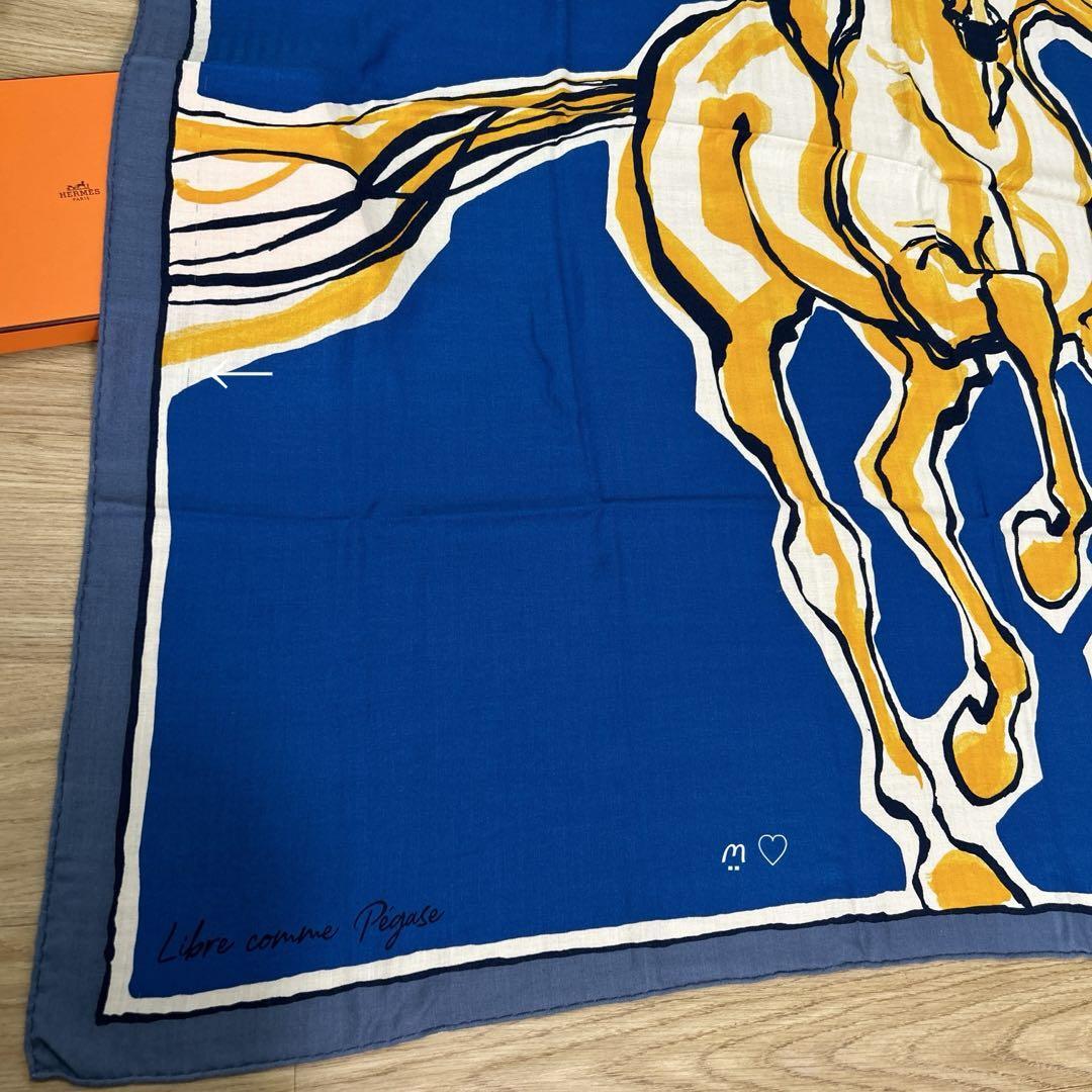 送料無料　HERMES　エルメス　カレ140　ジェアン　ペガサスのように自由に　カシシル_画像6