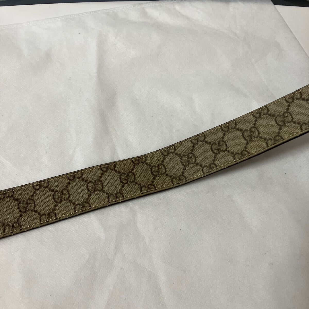 GUCCI グッチ ベルト レザー インターロッキング GGシマ PVCレザー シリアルありの画像4