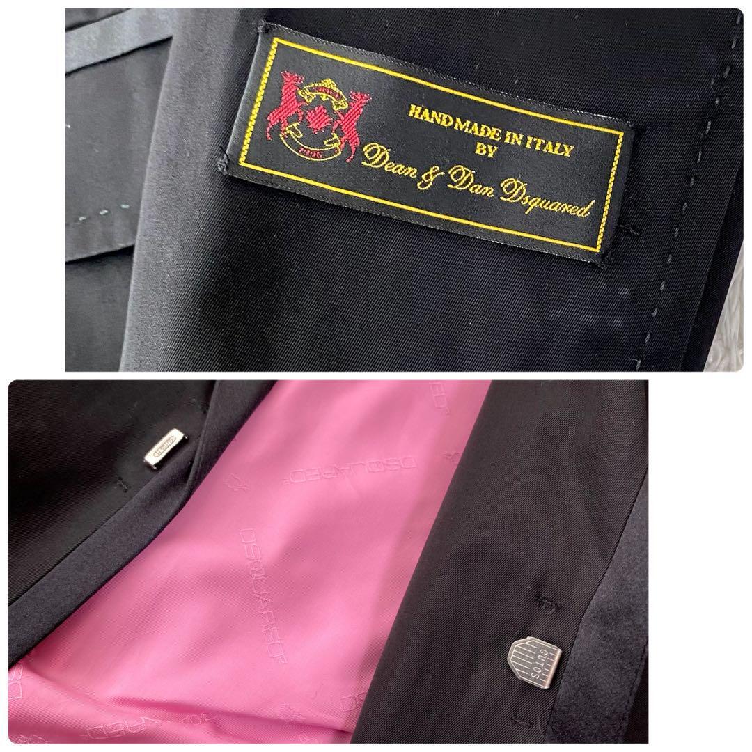 [ Италия производства высококлассный ткань ] прекрасный товар L*DSQUARED2 Dsquared смокинг костюм выставить подкладка розовый сторона глава формальный 48 черный чёрный 