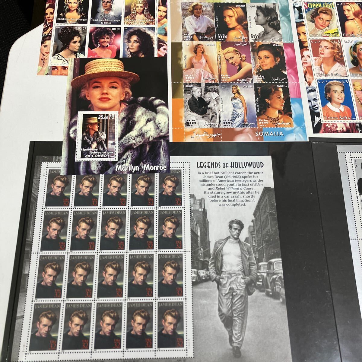 海外 切手 蒐集家整理品ジェームスディーン マリリンモンロー コレクション の画像5