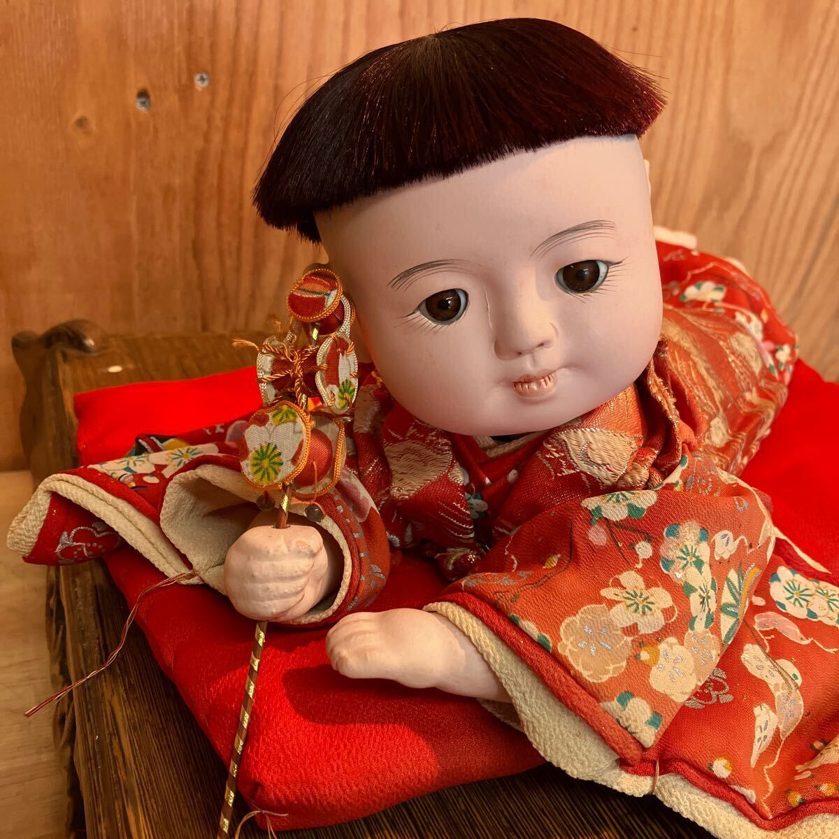 日本人形 伝統工芸 着物 女の子 はいはい人形　サイズ長さ41cm ヴィンテージ　_画像3
