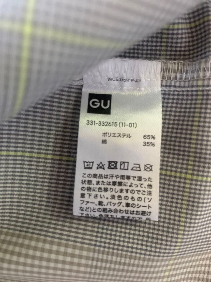 GU. グレンチェックシャツ　Mサイズ 長袖シャツ シャツ