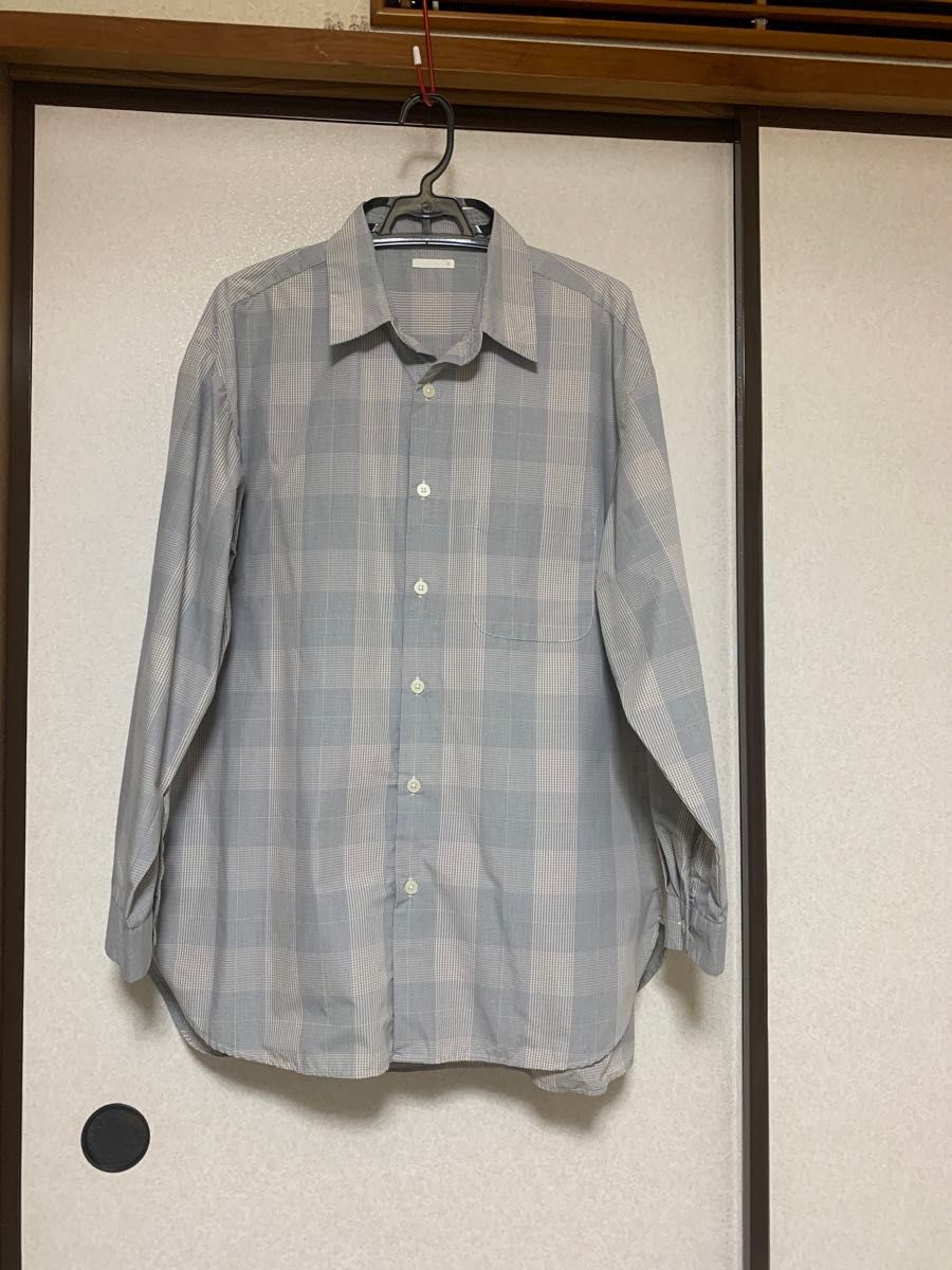 GU. グレンチェックシャツ　Mサイズ 長袖シャツ シャツ
