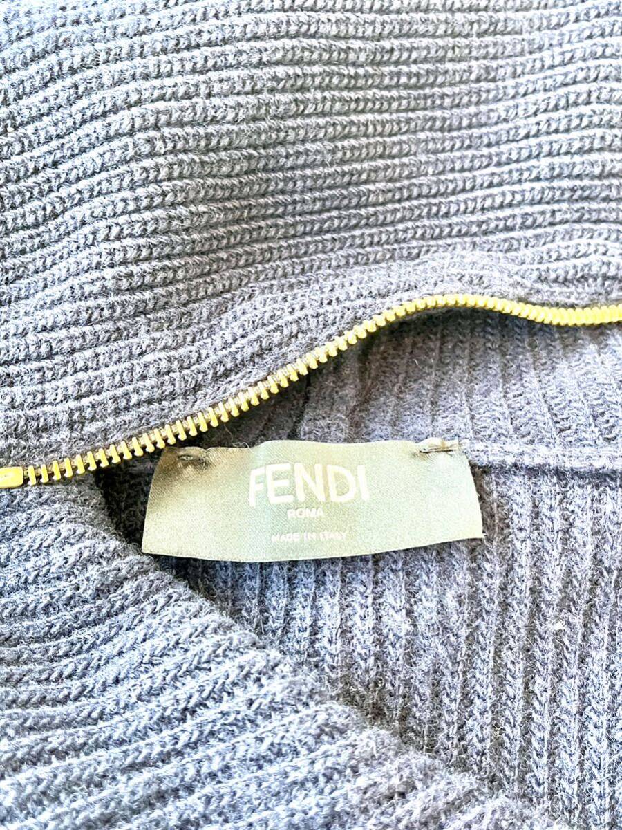 【激レア 極美品】　FENDI パーカー ジップアップ ニット　セーター　カーディガン　ツートンカラー