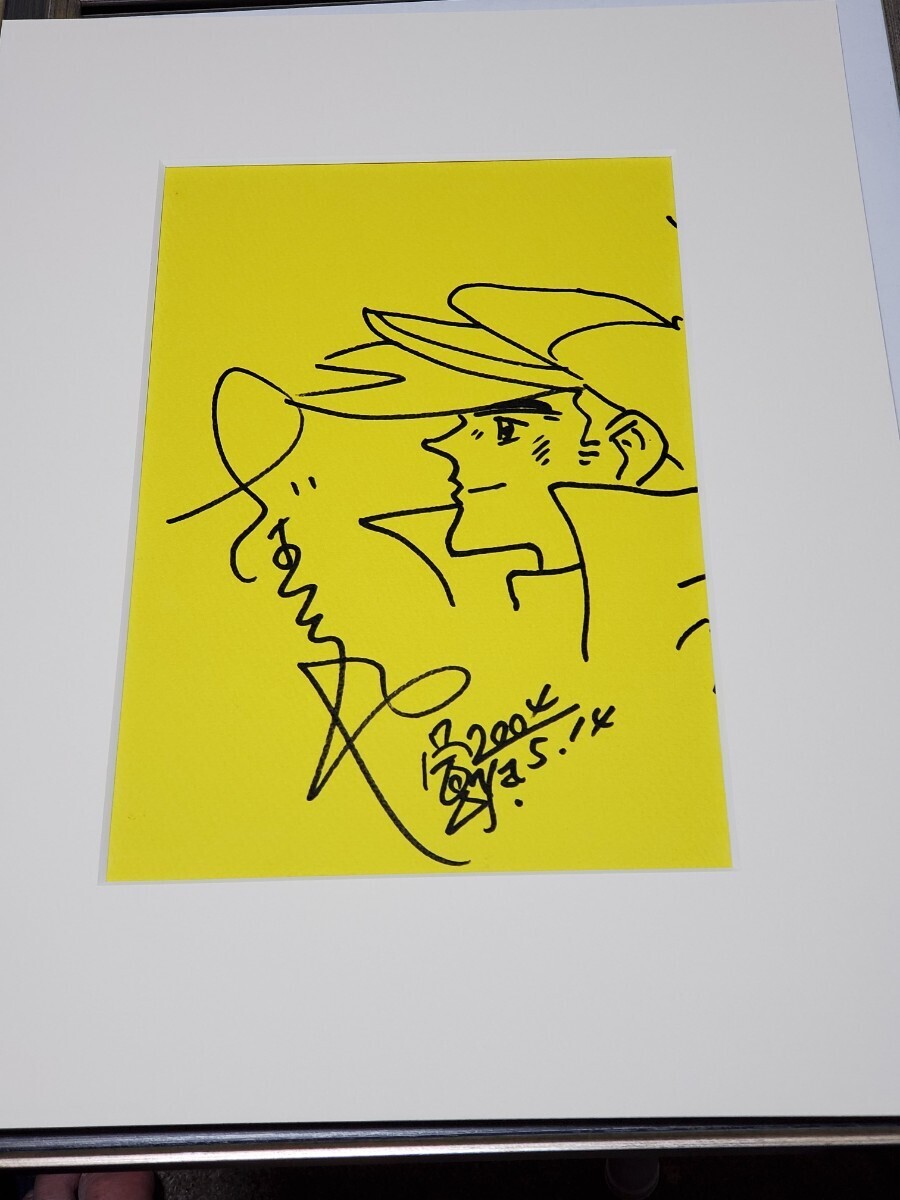 chi.. gloss [ Ashita no Joe ] autograph illustration, autographed frame genuine article guarantee 