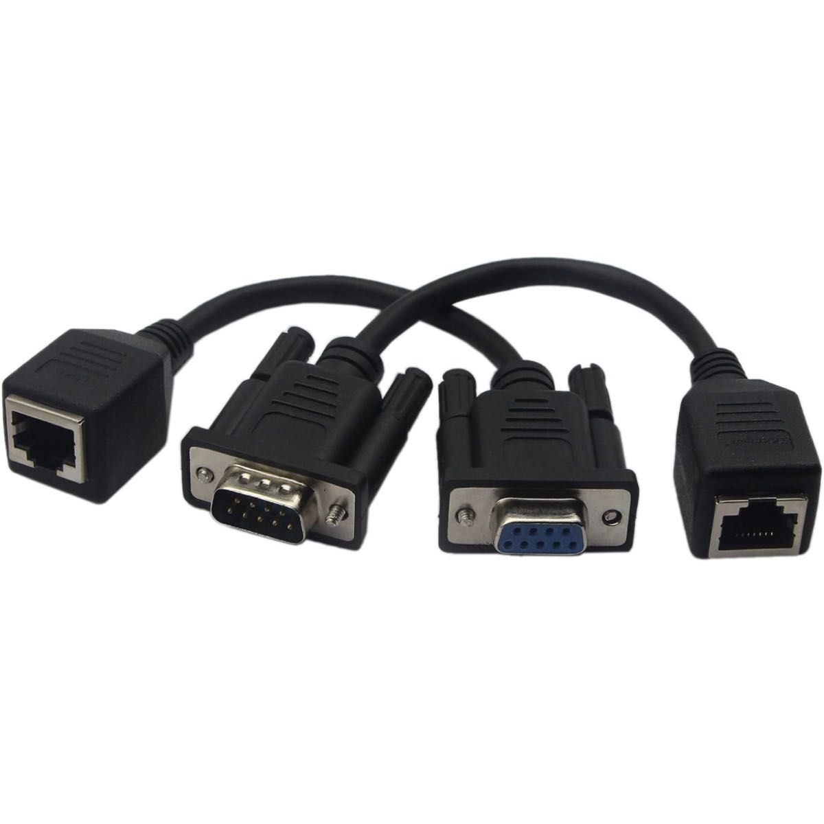 DB9 RS232 COMメスポート RJ45メス コネクタカード シリアルポート LAN CAT5 CAT6 イーサネット