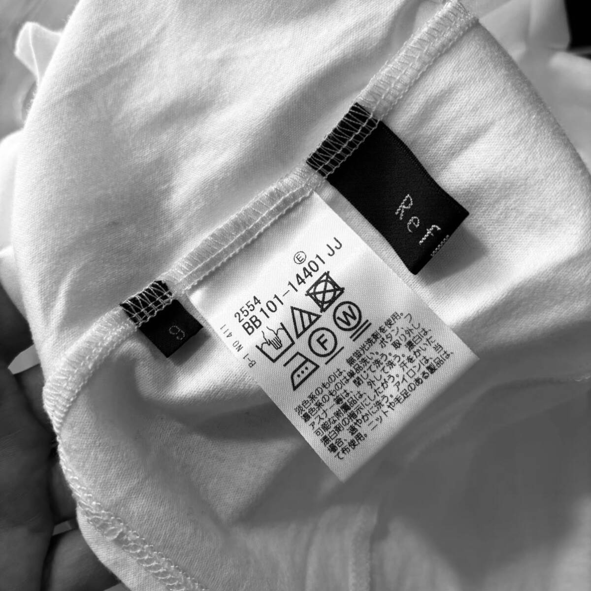 美品　Rflect リフレクト　カットソー ホワイト　七分袖　Tシャツ 無地 レディース　トップス　3183_画像7