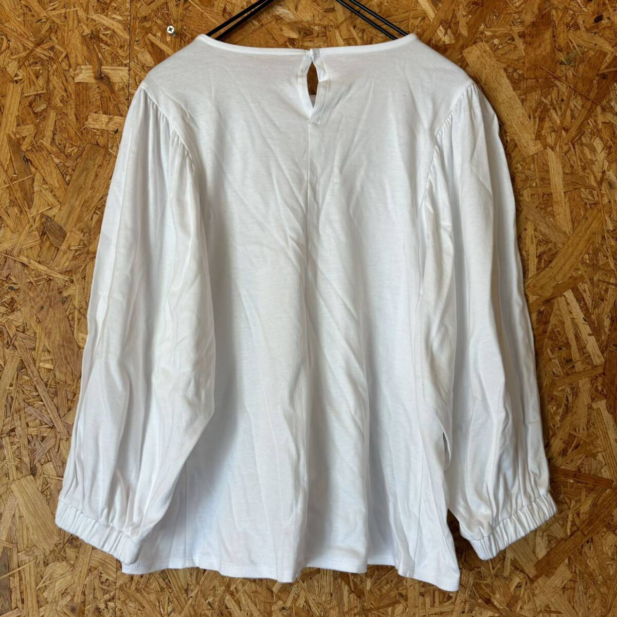 美品　Rflect リフレクト　カットソー ホワイト　七分袖　Tシャツ 無地 レディース　トップス　3183_画像5